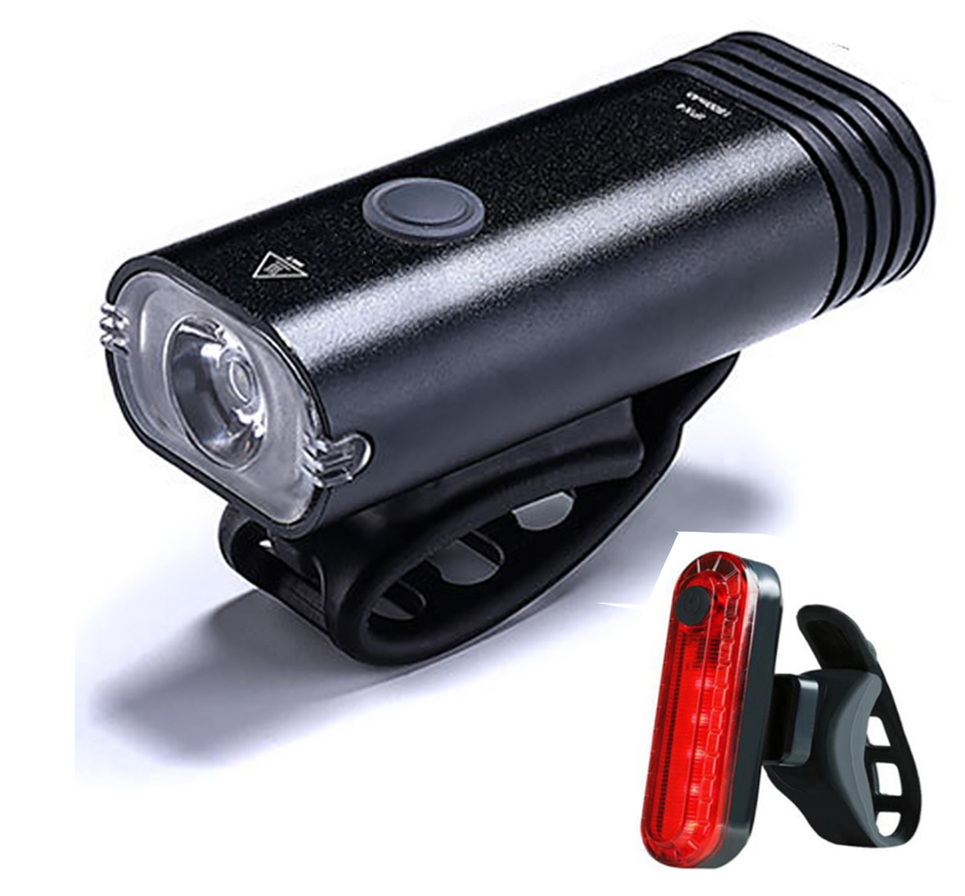 

350 lumen bike light aluminum USB rechargeable bicycle light, Black