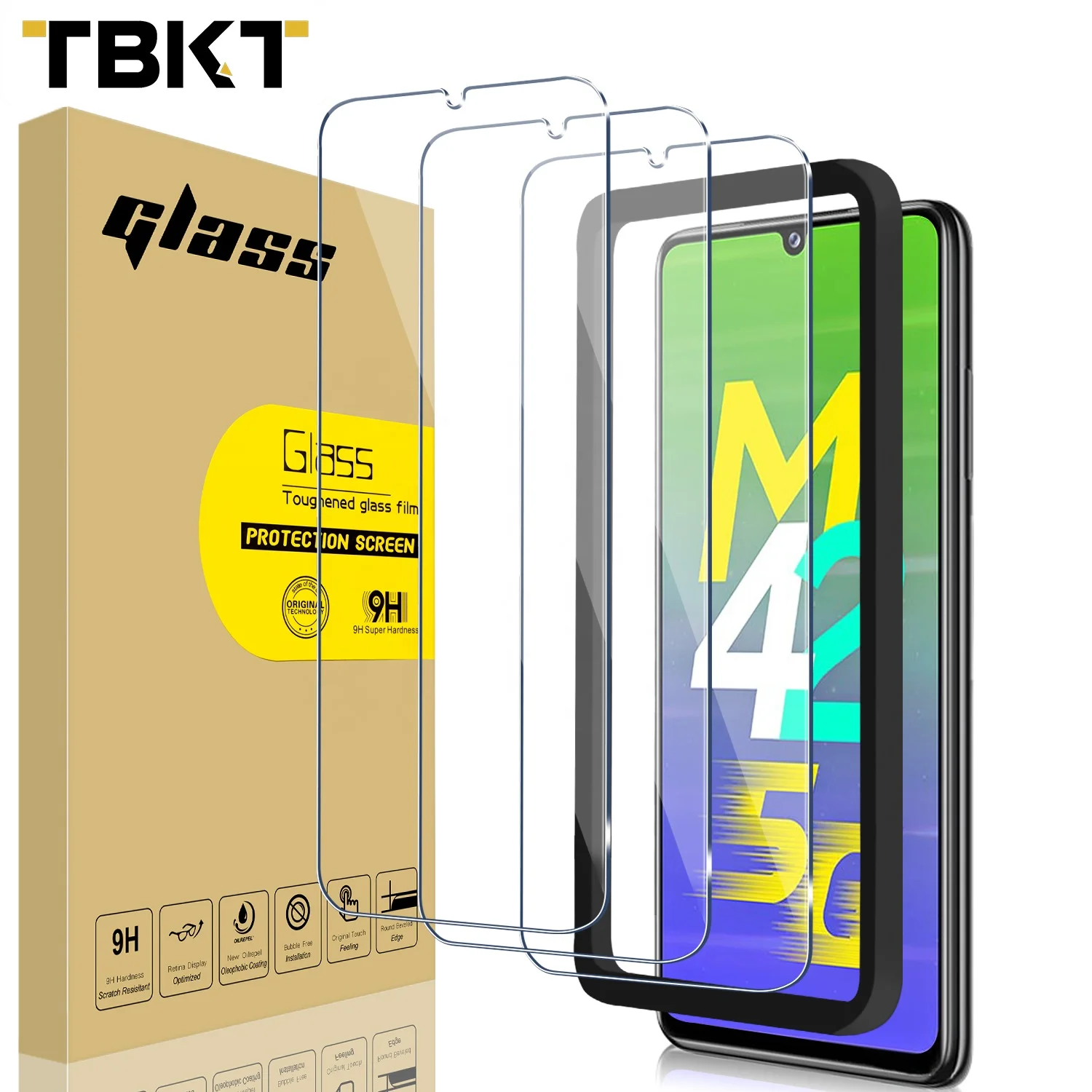 

Amazon 0.33mm Screen Protector Temperd Glass 3D Screen Protective Glass Anti-Scratch for Samsung M42
