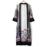 

2020 Summer Cotton Embroidery Mesh Long Dress Beach Swimsuit Wear Cover Up