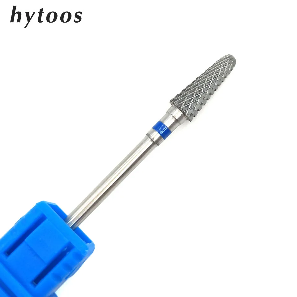 

HYTOOS Tungsten Carbide Nail Drill Bit 3/32" Rotary Burr Bits For Manicure Nail Drill Accessories Manicure Pedicure Tools
