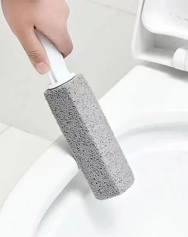 

Amazon pumice cleaning stone toilet cleaner with handle for Toilet Bowl Ring Remover and Hard Water Rings cleaner stick, Grey