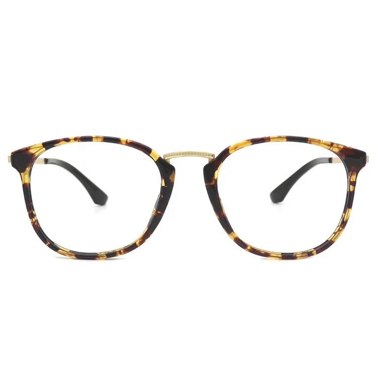 

Fashion Multicolor TR90 Frame Metal Bridge Metal Temple Eyeglasses Frames Without Nosepads, Tortoise or custom colors