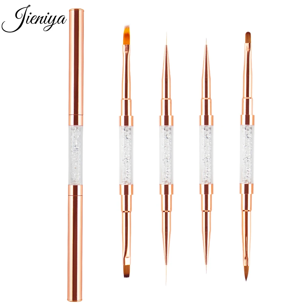 

Best seller nail brush Wholesale supplier private label acrylic brush uv gel polish set Double headed Nails art gel brush set