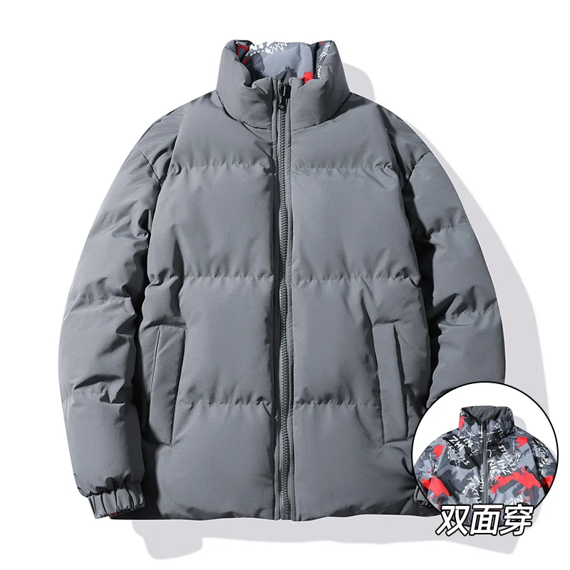 

custom logo two side to wear men's winter oversize puffer down jacket mens padded jackets