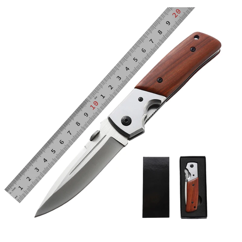 

Hongrui Industry High-end Outdoor Camping Hunting Knife Folding Pocket Knives Wood Knife Hunting With EVA Package Gift Box