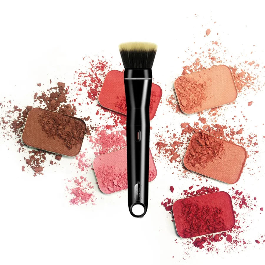 

High Quality Cosmetic Big Face Powder Dispensing Make Up Brush Private Label