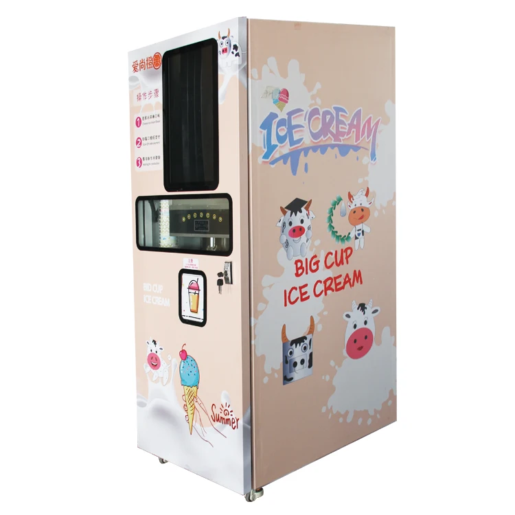 Small Soft Serve Ice Cream Vending Machine Monitor By Mobile Buy