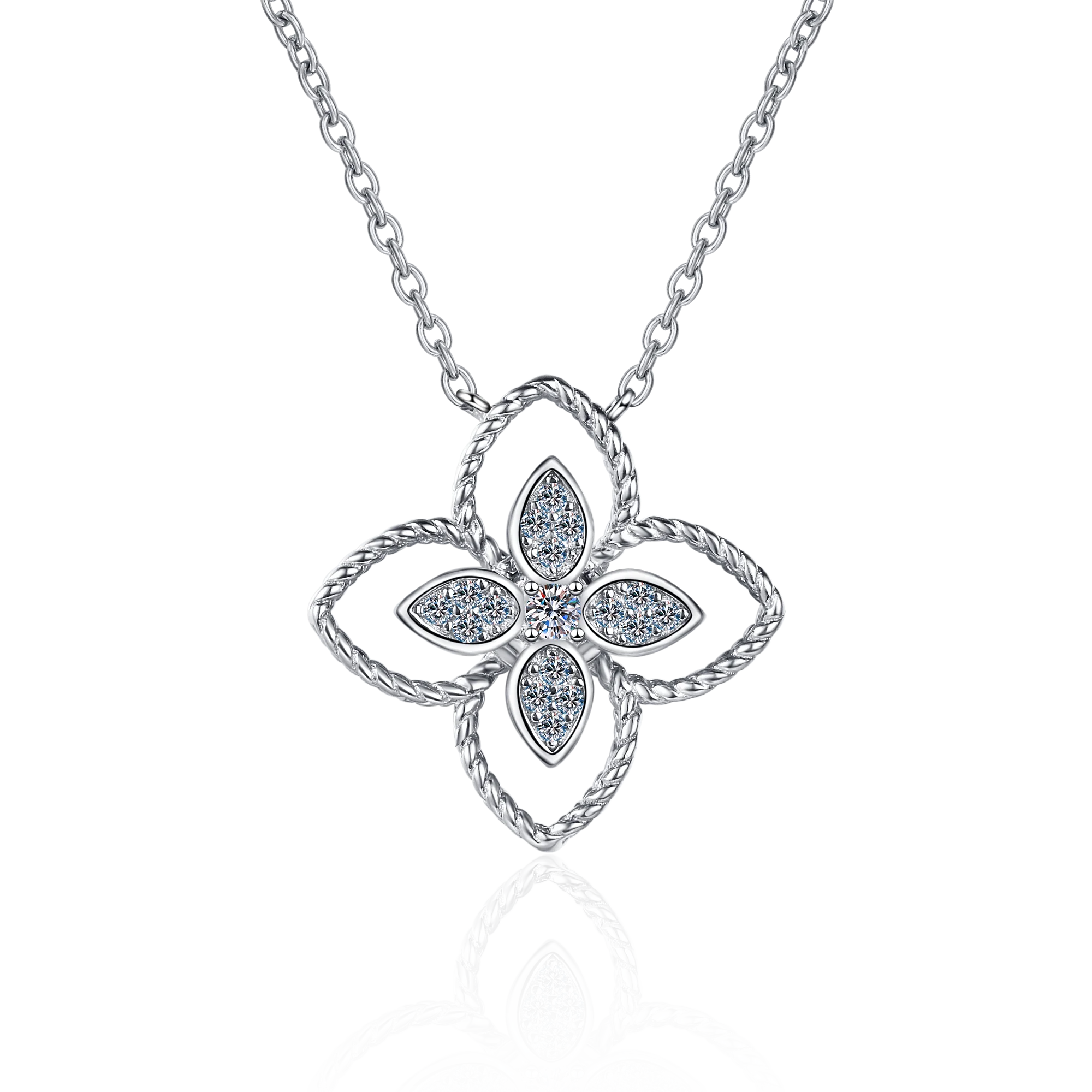 

01 moissanite Variety of Classic plated Gold six claws 925 sterling silver 50points 1carat moissanite diamond pendant necklace f