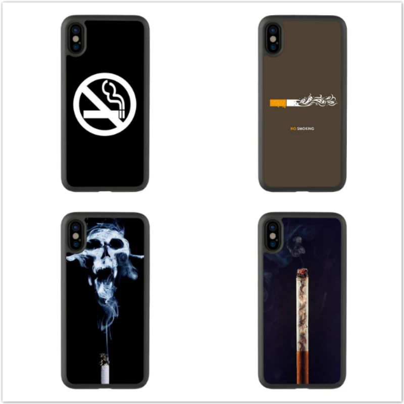 

Custom men No Smoking slogan soft edge Drop-proof phone cases for iphone7plus 8plus X XR XS MAX 11 PROMAX 12mini TPU cover, Black