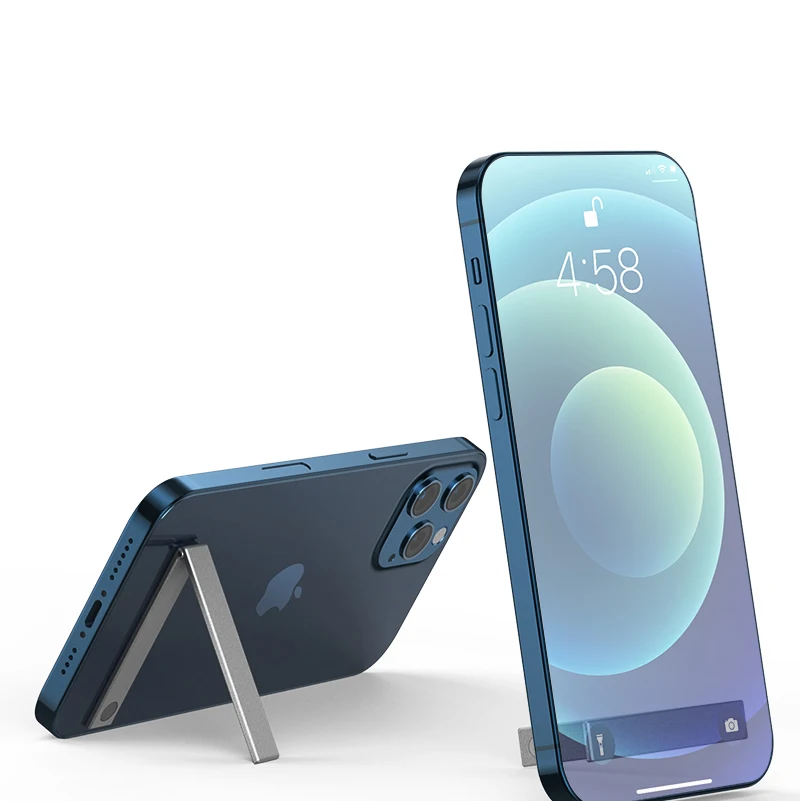 

Universal Mini Size Aluminum Portable Folding Desk Mount Holder Bracket Foldable Mobile Phone Stand For Cellphone, Silver