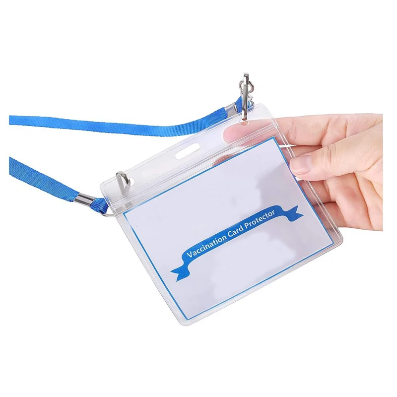 

Premium Clear Vinyl Plastic Card Protector 4 X 3 in ID Card Holder for Students