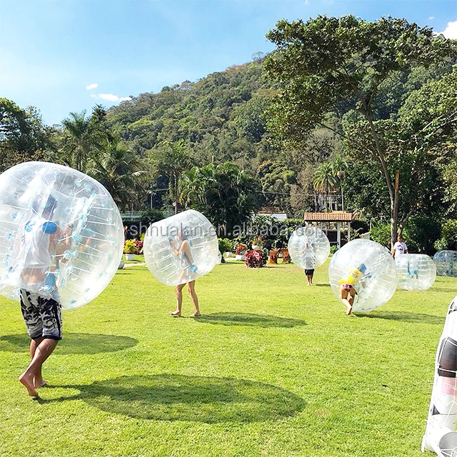 human bubble soccer ball suit bump game 1.