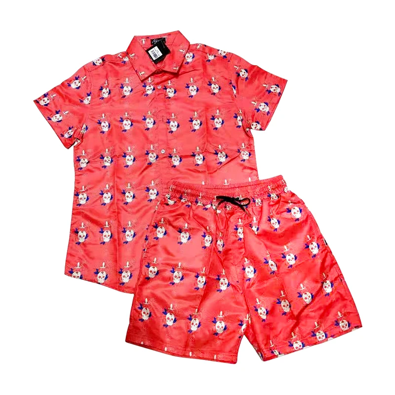 

Men's Casual Beach Clothes Short and Shirts Sets for Men Fashion Cartoon Printing Easy Matching Clothing Swimwear Sets