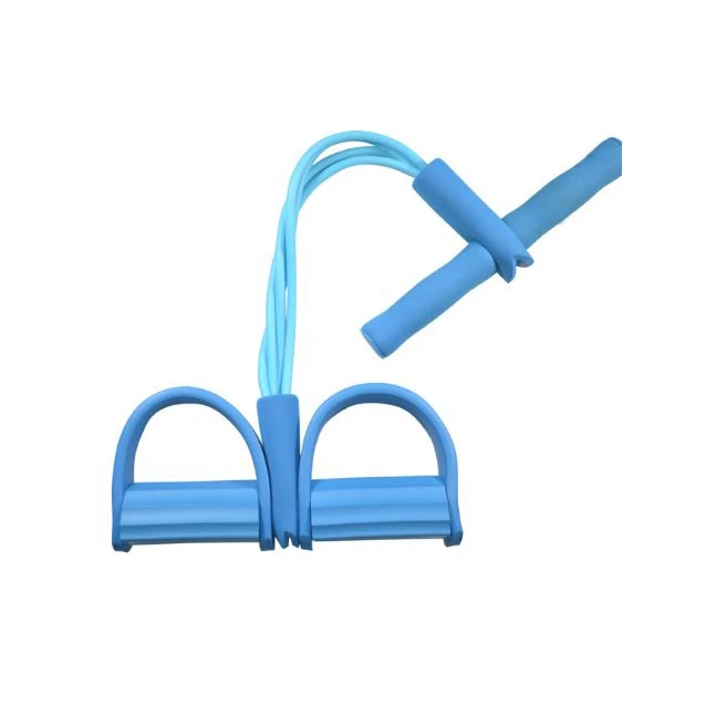 

4 Tubes Foot Pedal Pull Rope Resistance Exercise Sit-up Fitness Yoga Equipment