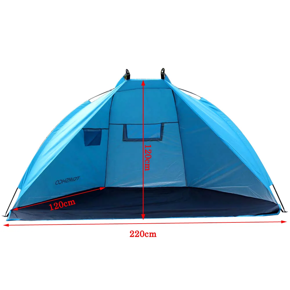 

Outdoor 2 Person Seaside Activity Pop up Camping Tent Portable Travel Beach Tent Anti UV Shelter Fishing Hiking Picnic