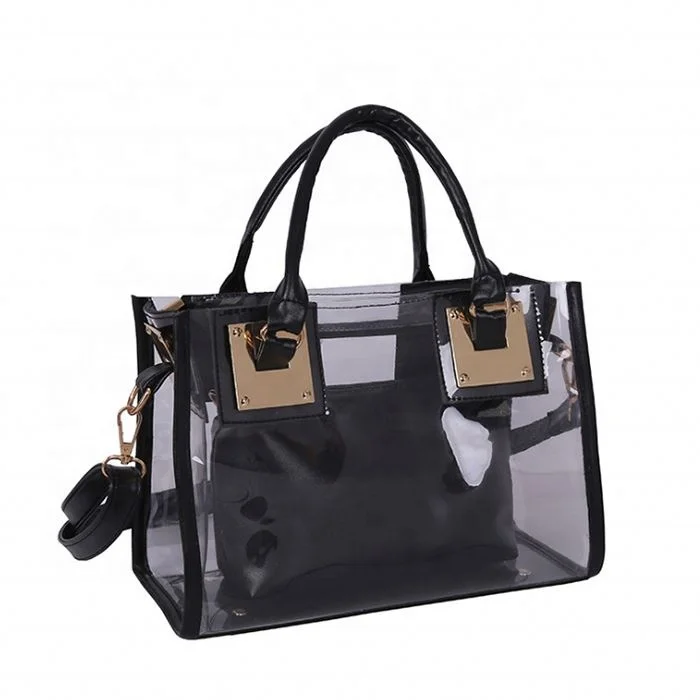 

2021 Hot Sale 2pcs MOQ Fashion Women Shoulder Bag Clear Jelly Clutch Purse Transparent Handbag, As show or customized