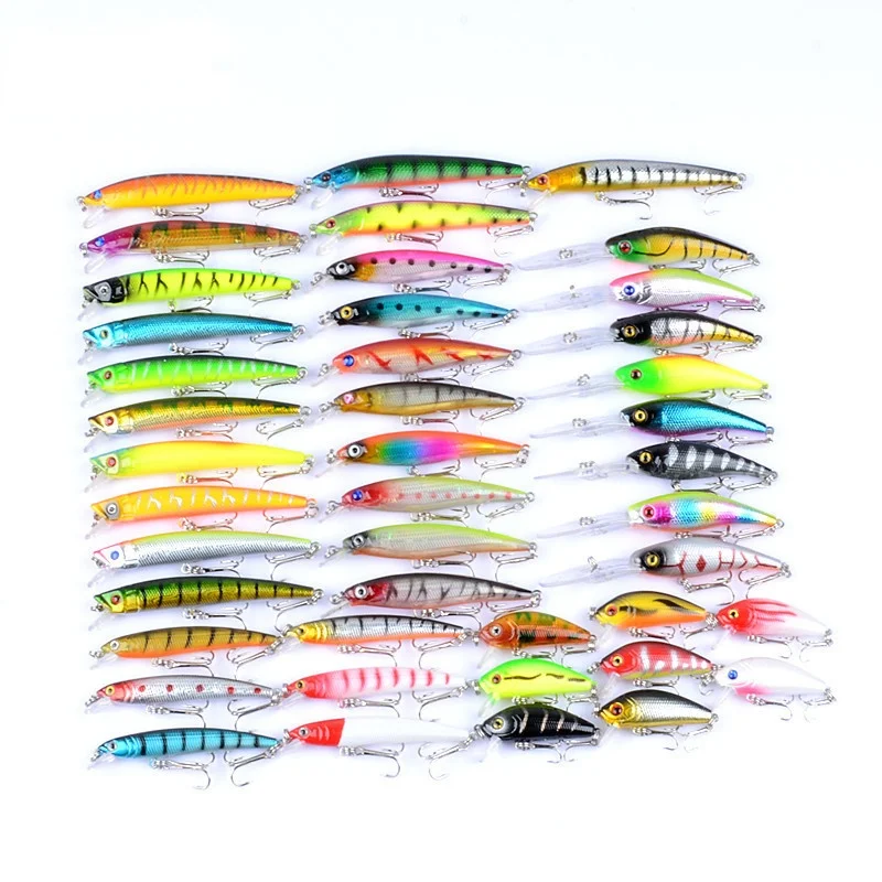

Fishing tackle fake bait 43pcs set bionic minnow lure plastic hard bait