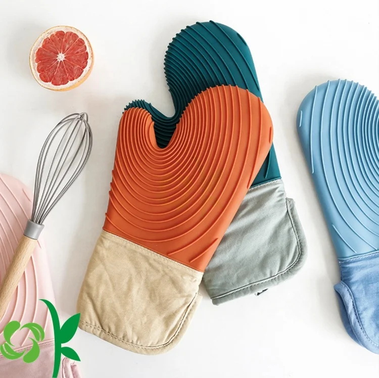 

OKSILICONE Premium Silicone Oven Mitts Heat Resistant Soft Oven Mitts Kitchen Mitten Protect Hands For Cooking BBQ Baking Oven, Existing color or customized color