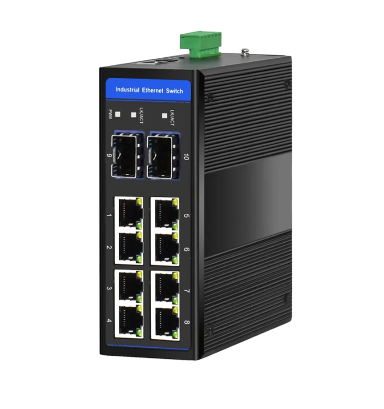 INDUSTRIAL SWITCH 8 x 10/100Base-T +2 x 1000Base-Fx