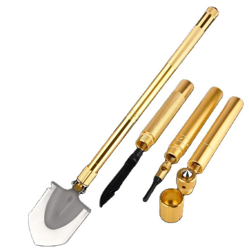 

Amazon Selling Outdoor Foldable Multifunctional Engineer Shovel, Gold