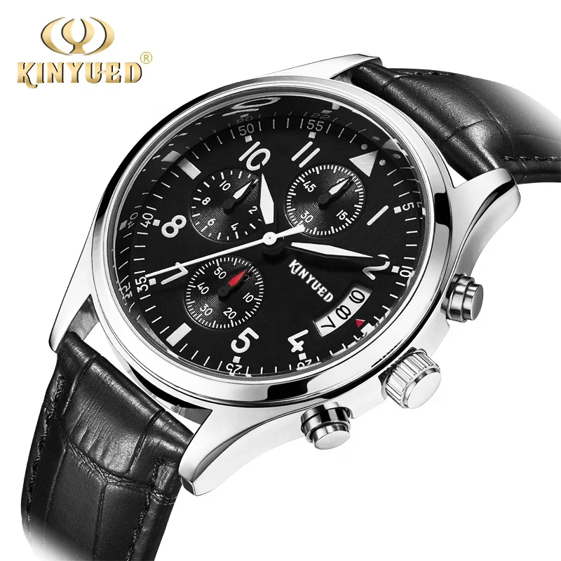 KINYUED Wristwatches Mens Wrist water resistant quartz watch fashion quartz watch