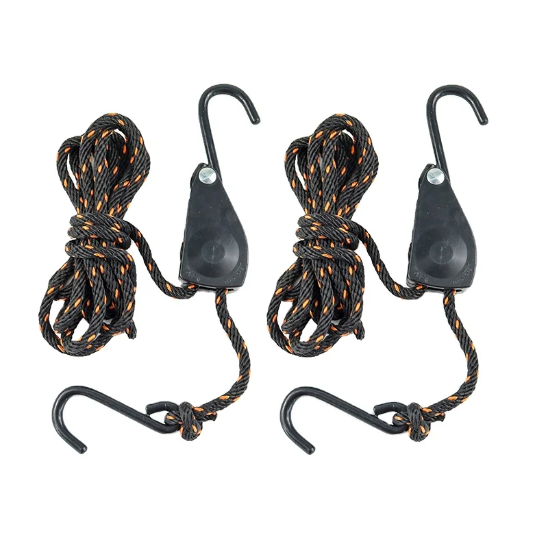 

Ratchet Rope Tie Down Strap 1/4" Adjustable Clip Hanger rope strap Grow Light Luggage Strap manufacturer