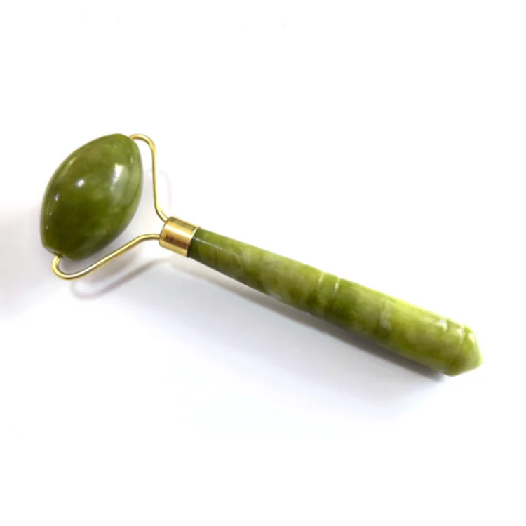 

Factory direct sale XiuYan jade roller for Soothe aging skin XiuYan jade roller tools facial massage, Green