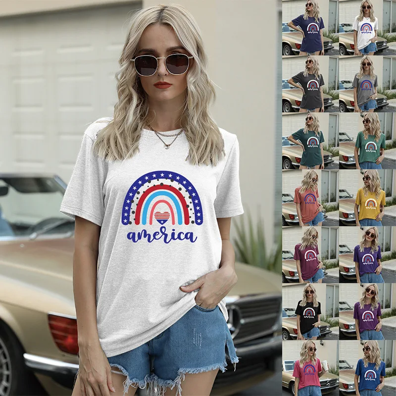 

New summer 2021 women's printed T-shirt, women's loose casual breathable T-shirt