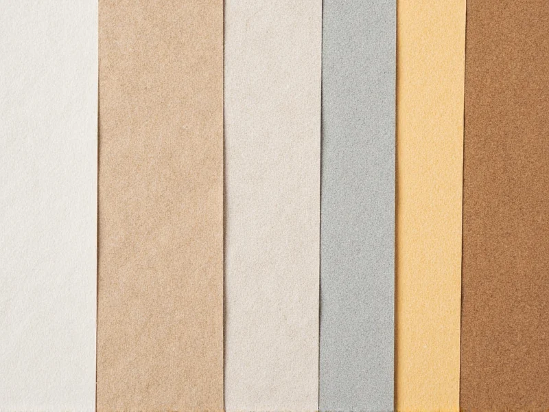 Close-up comparison of craft paper textures and weights