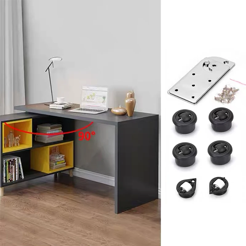 Household Dining 90 360 Degree Rotating Computer Hardware Functional Folding Table Connector L-Shaped Desk Hinges
