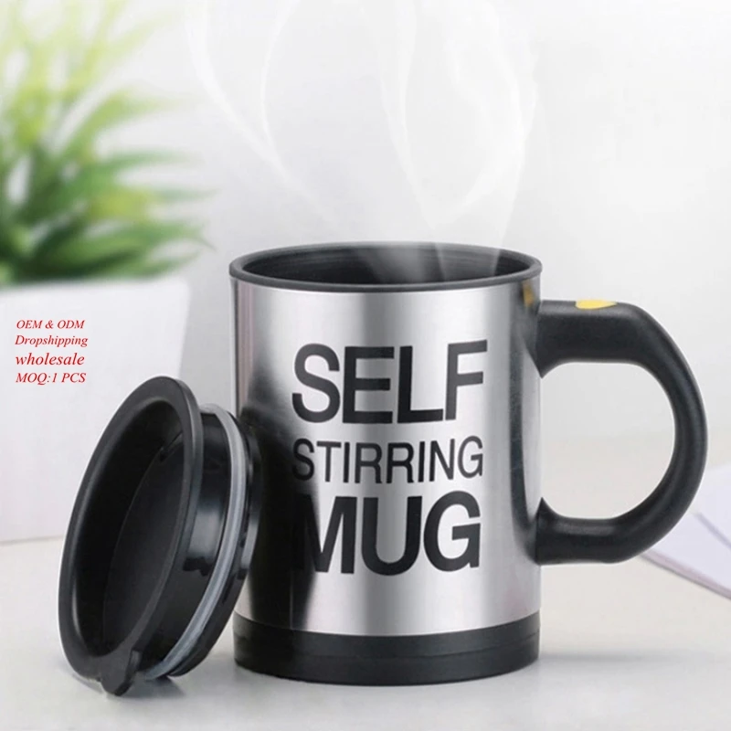 

400ml Mugs Automatic Electric Self Stirring Mug Cup for Classroom Office Study Portable Stainless Steel Coffee Cup