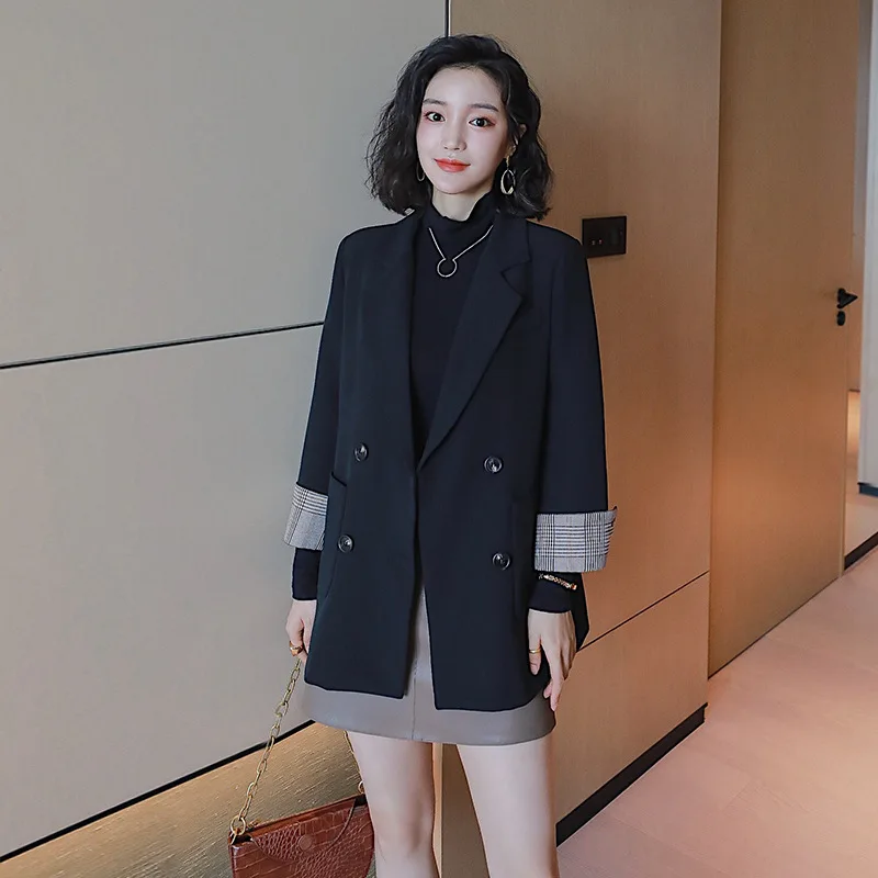 

2021 Best-Selling Summer Women'S Solid Color Plus Size Top Korean Loose Business Suit Overalls