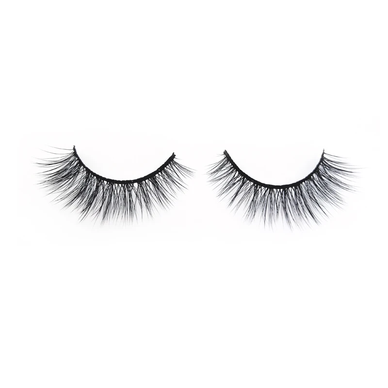 

handmade faux mink strip eyelashes vendor 3D silk Lashes