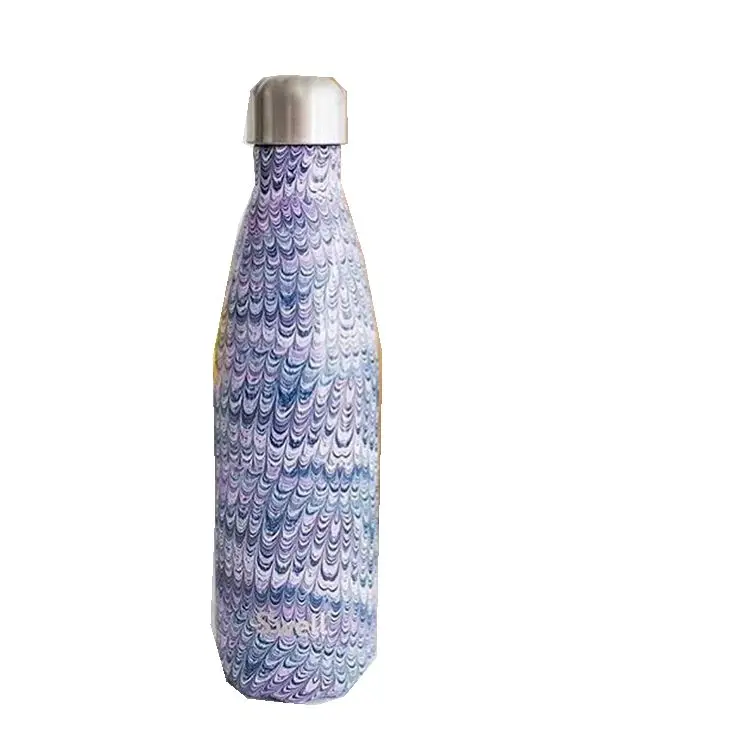 

Double wall mount stainless steel custom cup vacuum bottlle with lid and color box