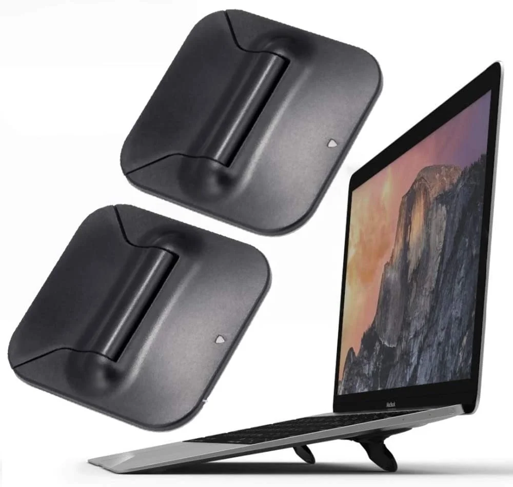 

Foldable laptop stand portable detachable computer accessories black plastic office desk stand, Black, white