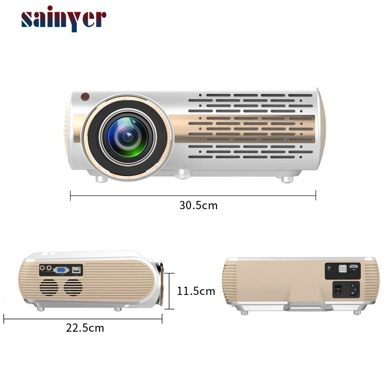 

Sainyer S180 Hot selling 30000 lumens Proyector FULL HD LED Beamer 4K 1080P digital projector for home theater