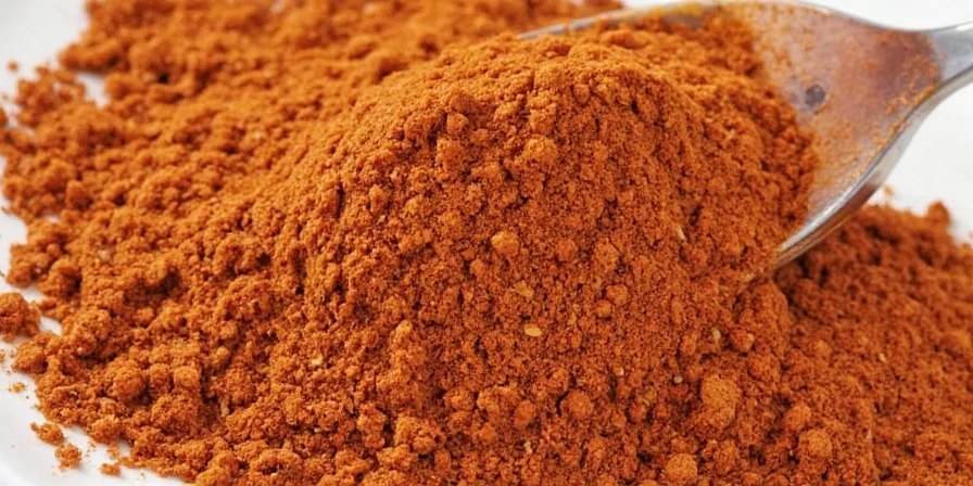 Homemade fajita spice mix in a glass jar
