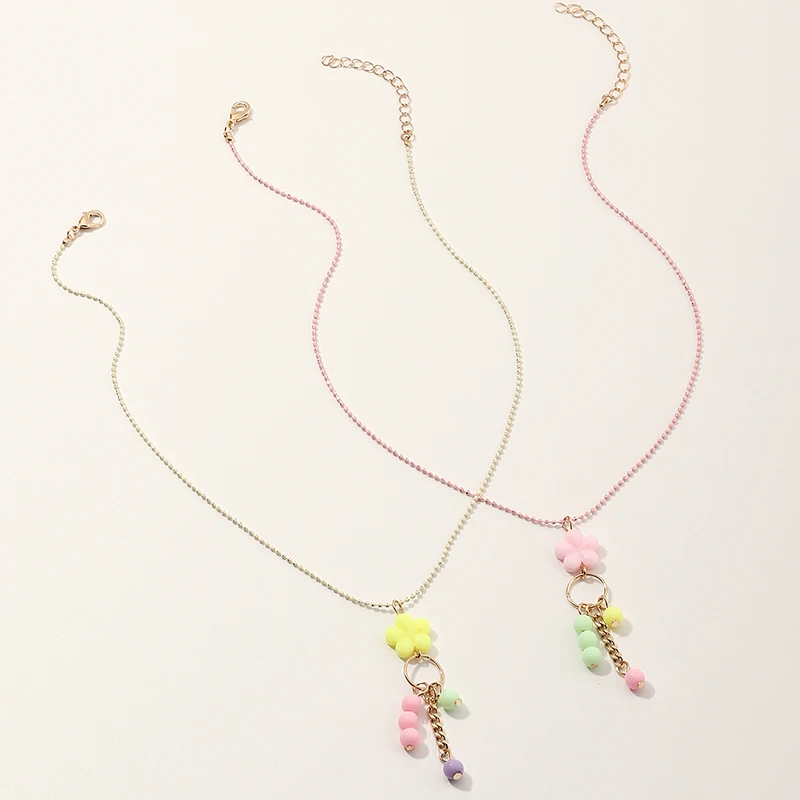 

Children Necklace Flower Cartoon Kids Beads Pendant Necklace Jewelry Sets