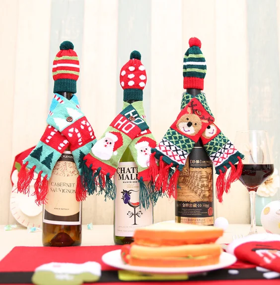 
Different kinds of cotton knit christmas scarf 