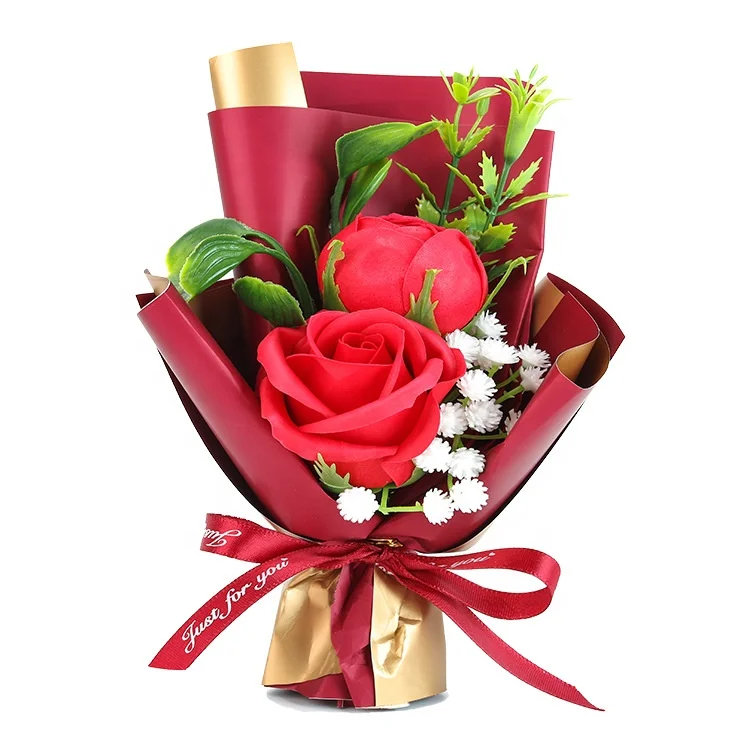 

Preserved Flower Rose Soap Bouquet Glass Cover LED Light Gift Box Gift for Valentine's Day Mother's Day, Picture