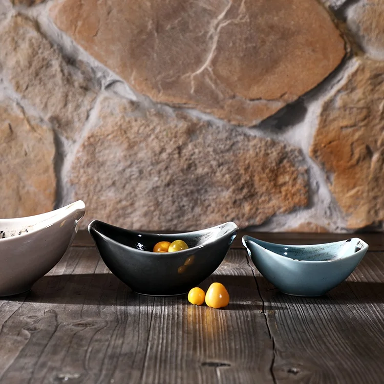 porcelain bowl with salad