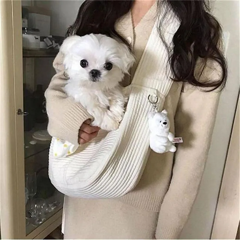 

Handmade Pet Dog Puppy Kitten Carrier Outdoor Travel Handbag Canvas Single Shoulder Cat Bag Sling Comfort Tote Bag Breathable