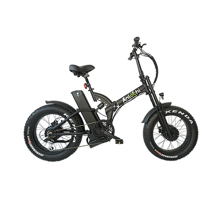 

ANLOCHI Wholesaler aluminum alloy fat tire folding 500w 48V electric bike fatbike ebike max speed power e bicycle for adult man