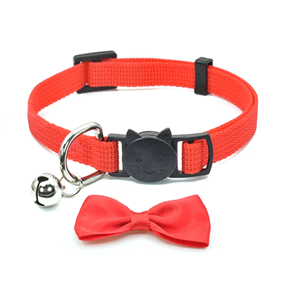 

Cute Bow Tie Bowtie Bell Pup Kitty Neck Accessories Cat Collar, 9 color or custom
