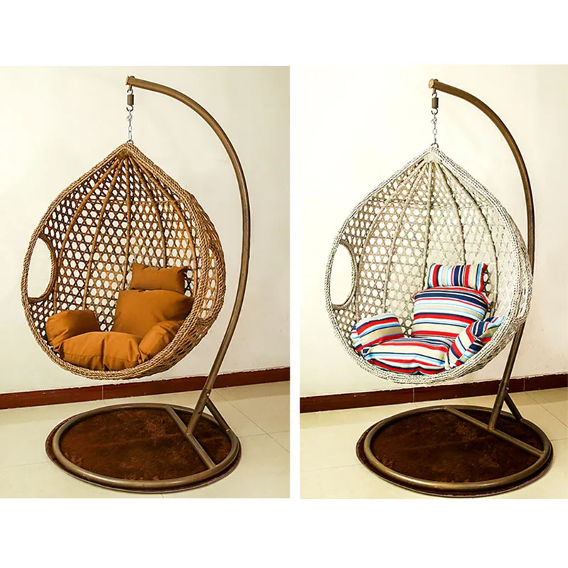 High Quality Garden Balcony Outdoor Round Hanging Egg Shaped Rattan