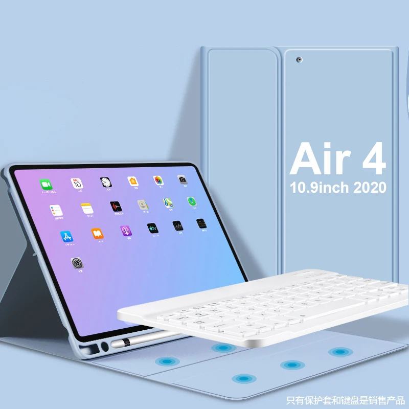 

Magic KeyboardFor New iPad Air 10.9 inch 2020 Leather Case Wireless Keyboard Cover with Pencil Holder