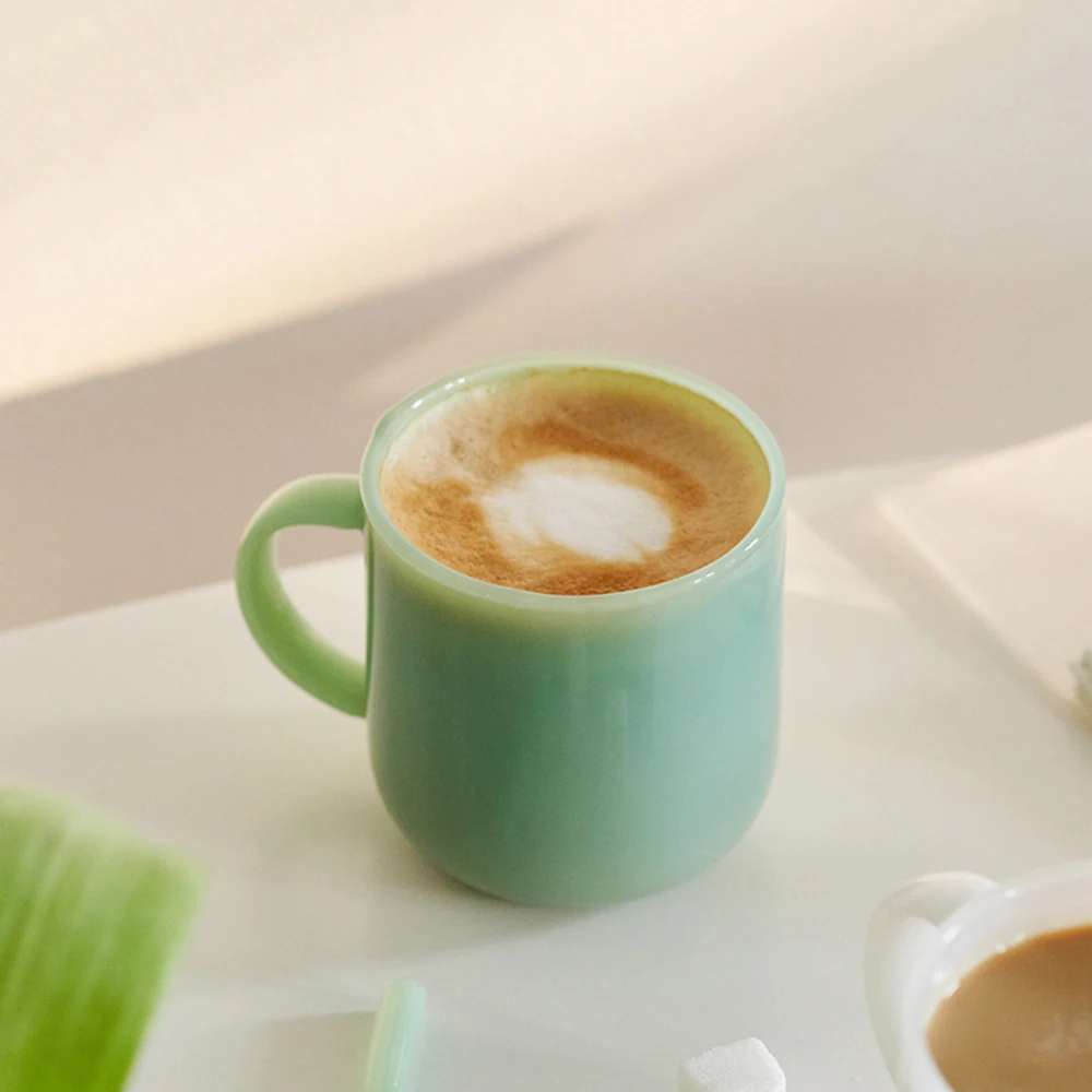 TYGLASS Heat Resistant drinkware reusable espresso coffee cups custom water cup Glass Coffee Mugs Colored Borosilicate Glass Cup