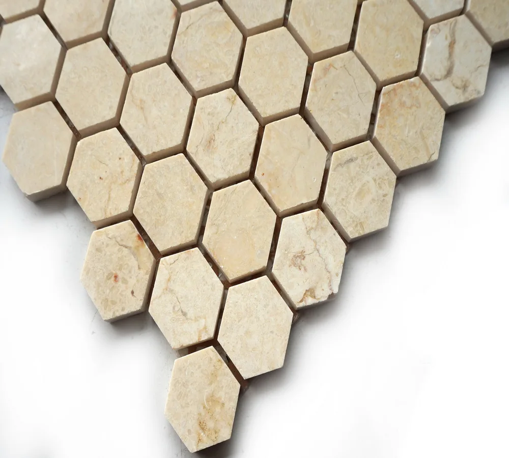 Triangle Art Carrara White Flower Marble Mosaic