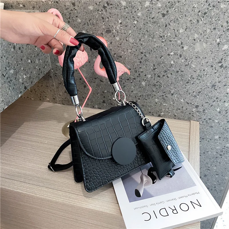 

New Design Wholesale Ladies Pu Leather Tote Bag Crossbody Shoulder Handbags, Accept customizable color