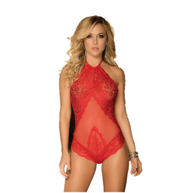 

LEX woman sexy lace one piece lingerie ladies transparent backless underwear